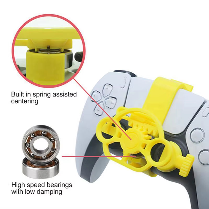 Mini Steering Wheel Controller for PS5 Racing Games, Gamepad Racing Steering Wheel for Simulation Games