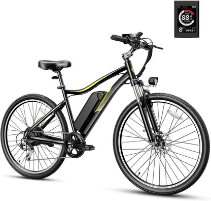 Electric Bike with 750W Peak Motor, 28Mph Max Speed, 600WH Removable Battery Ebike, 27.5" Electric Mountain Bike