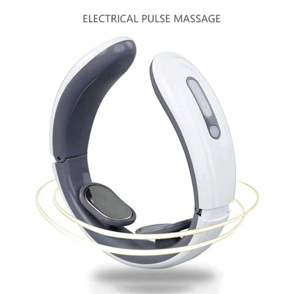 6 Mode Electric Neck Massager EMS Pulse Infrared Heat Massager Muscle Relaxation Neck Massager Tool Relax Cervical Relief Pain