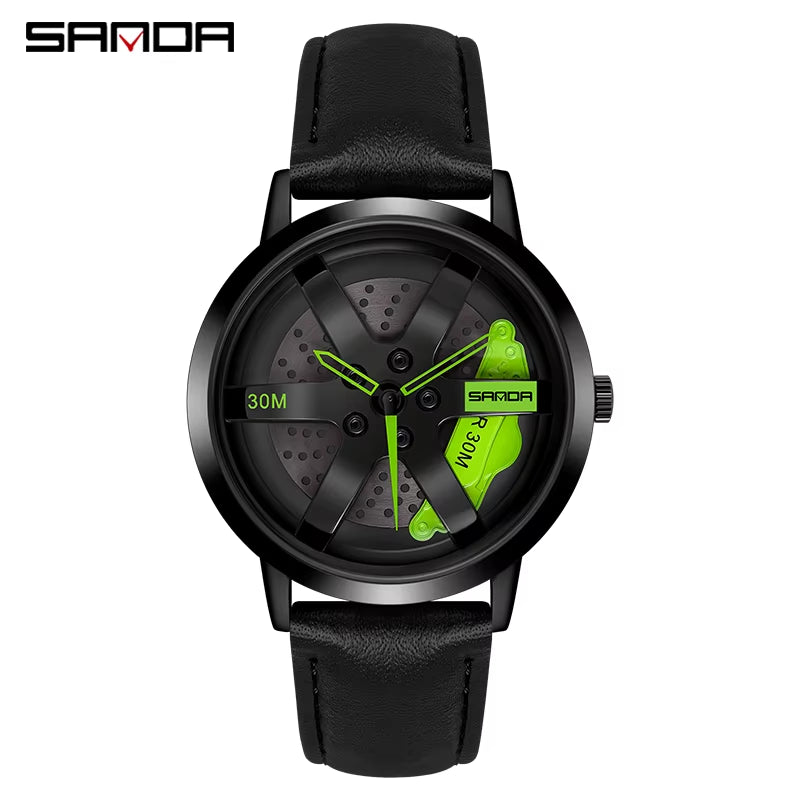 Fashion Rim Watch Hub Custom Design Sports Car Rim Sports Watch Waterproof Creative 2021 Male Watch Mens Wheel Wristwatch