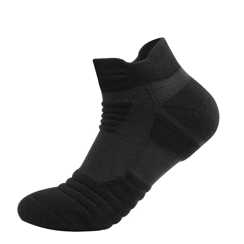 3 Pairs Breathable Mesh Athletic Terry Socks Cushioned Moisture-Managing and Durable Reduces Foot for Running Hiking & Sports