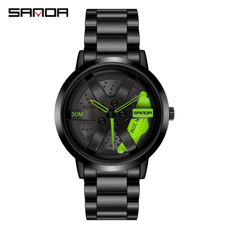 Fashion Rim Watch Hub Custom Design Sports Car Rim Sports Watch Waterproof Creative 2021 Male Watch Mens Wheel Wristwatch