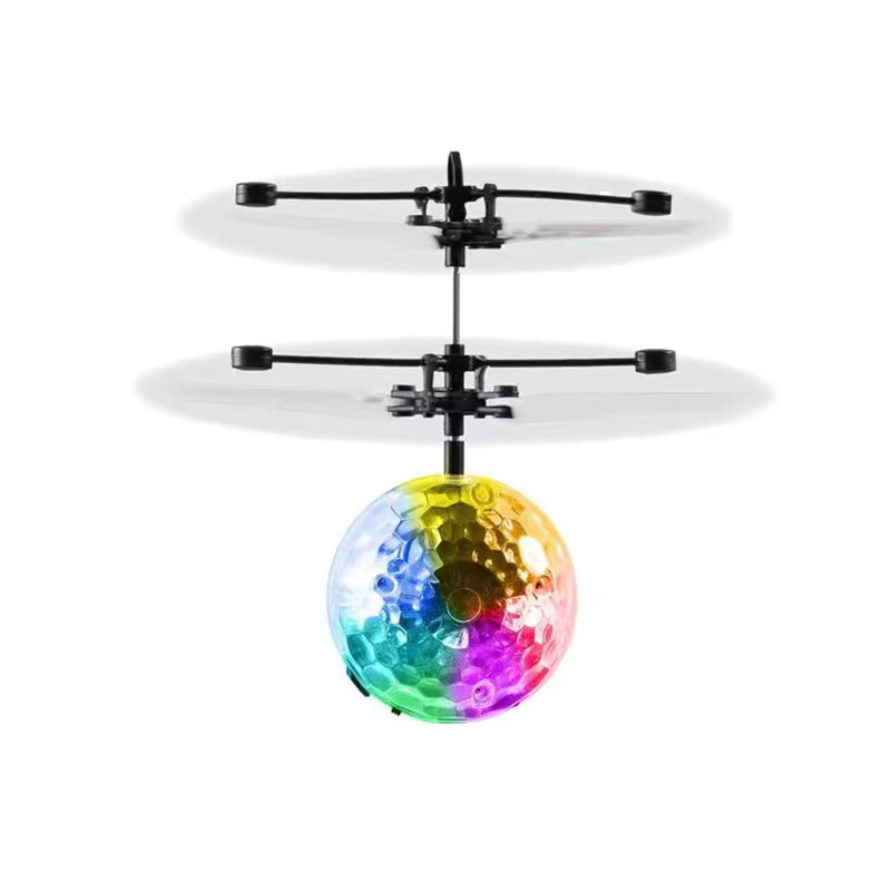 Led Light Suspension Crystal Ball Infrared Induction RC Gesture Control Colorful Glowing Toys Unique Gift for Kids