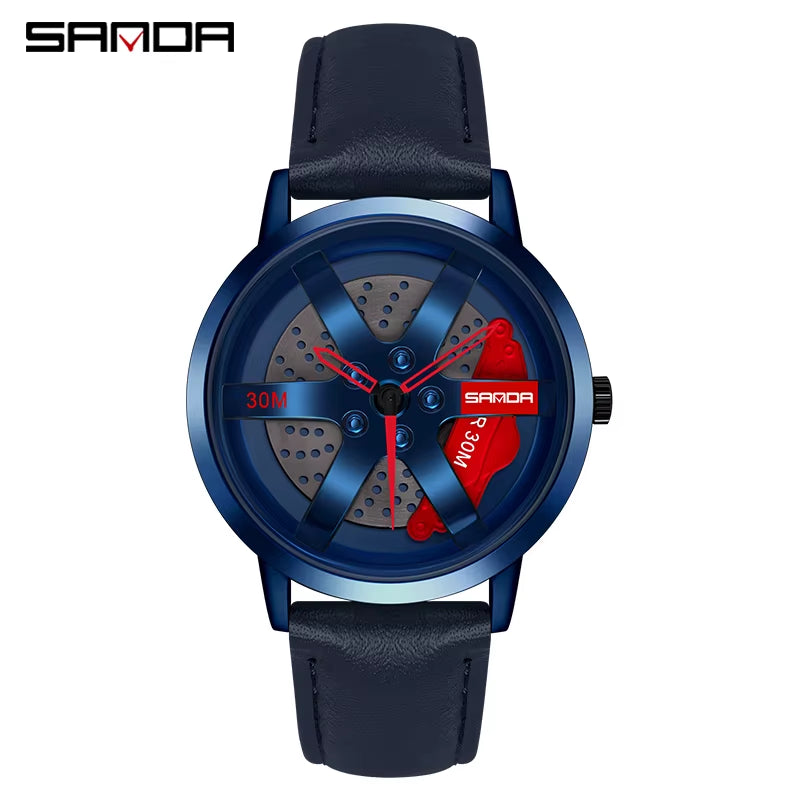 Fashion Rim Watch Hub Custom Design Sports Car Rim Sports Watch Waterproof Creative 2021 Male Watch Mens Wheel Wristwatch