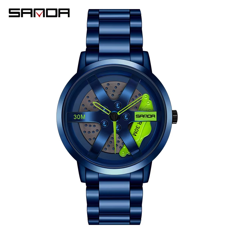 Fashion Rim Watch Hub Custom Design Sports Car Rim Sports Watch Waterproof Creative 2021 Male Watch Mens Wheel Wristwatch