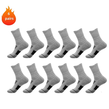 3 Pairs Breathable Mesh Athletic Terry Socks Cushioned Moisture-Managing and Durable Reduces Foot for Running Hiking & Sports