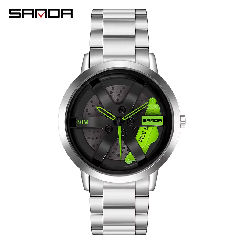 Fashion Rim Watch Hub Custom Design Sports Car Rim Sports Watch Waterproof Creative 2021 Male Watch Mens Wheel Wristwatch