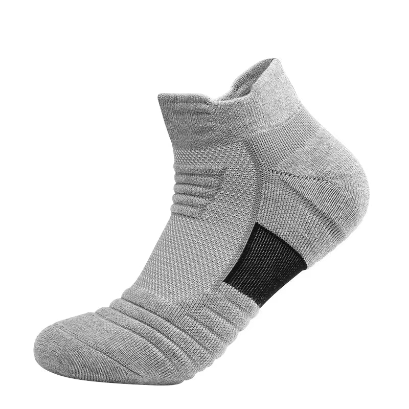 3 Pairs Breathable Mesh Athletic Terry Socks Cushioned Moisture-Managing and Durable Reduces Foot for Running Hiking & Sports