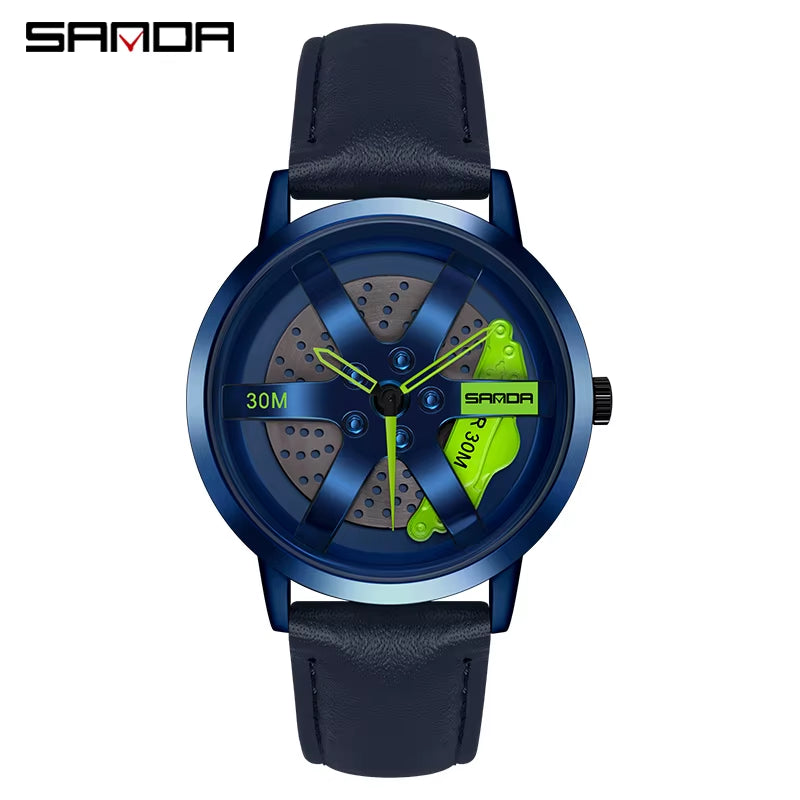 Fashion Rim Watch Hub Custom Design Sports Car Rim Sports Watch Waterproof Creative 2021 Male Watch Mens Wheel Wristwatch